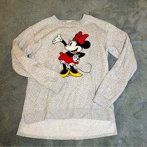 Disney Gray Minnie Mouse Sweatshirt